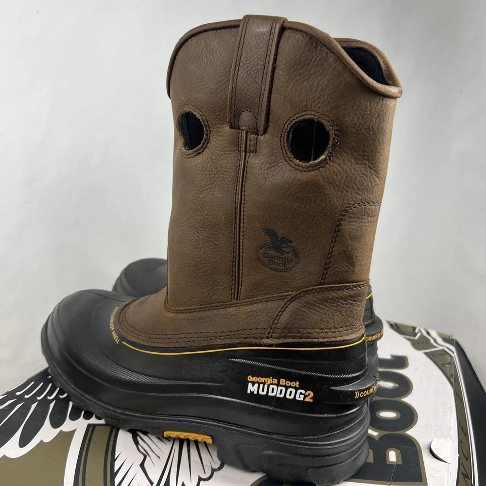 Georgia Boot Muddog G2 GB00229TS Men's Size 11M Waterproof Pull-On Boots NIB